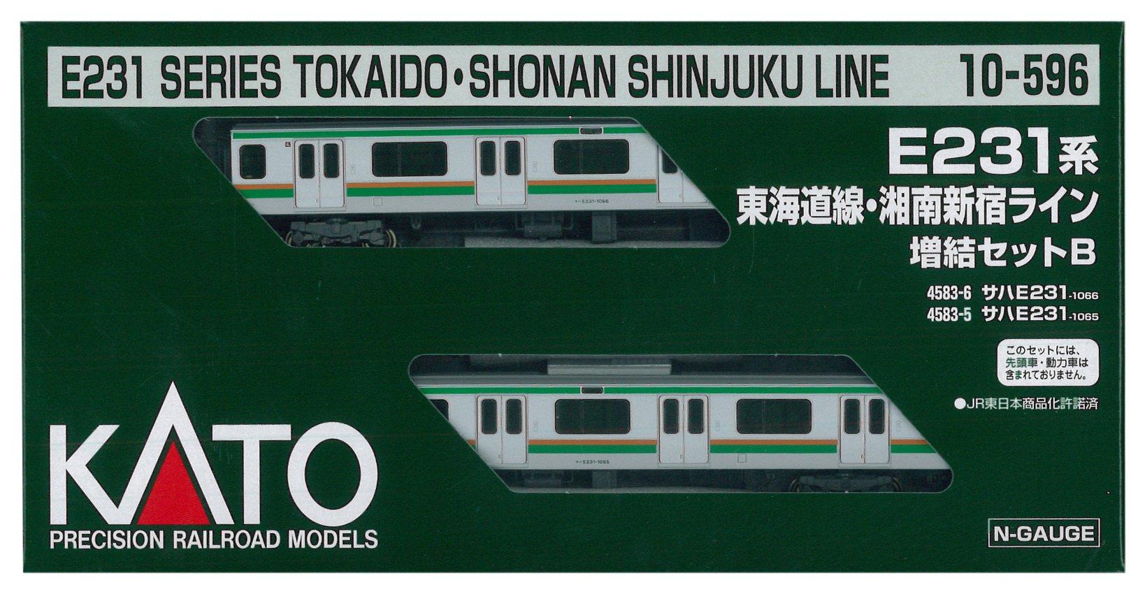 

KATO N Gauge E231 Series Tokaido Line B Set Model Train Line/Shonan-Shinjuku Add-on 2-Car 10-596