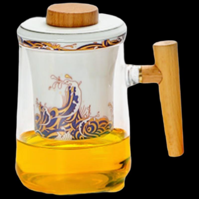 TLAKEHO Ceramic Tea Separation Mug