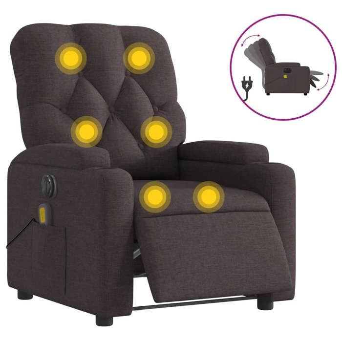 VidaXL Electric Reclining Massage Armchair, Relaxation Chair with Adjustable Backrest and Footrest, Seat of 3204703