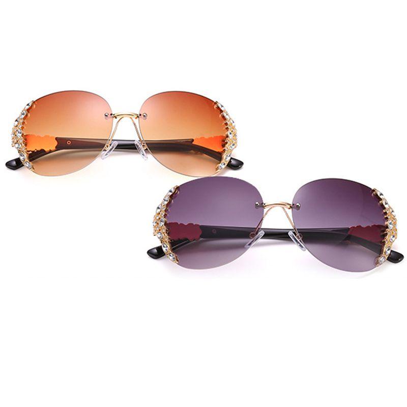Stylish And Timeless Men Women Vintage Mirror Frameless Flat Lens Sunglasses