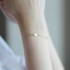925 Sterling Silber Koreanische Version Einfache Herz-Stab-Kettenarmband Damen Mode Charme 14k Gold Schmuckzubehör