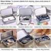 10 Piecesyaju  Silver Metal Rectangular Empty Hinged Tins Box Containers Basic Necessities Tins Mini Portable Box Small Storage Kit Gift Card Tin Hold
