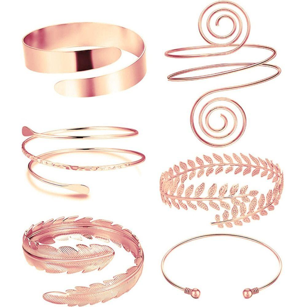 Golden Metal Armband Set Adjustable Geometry Arm Bracelet  Arm Accessories