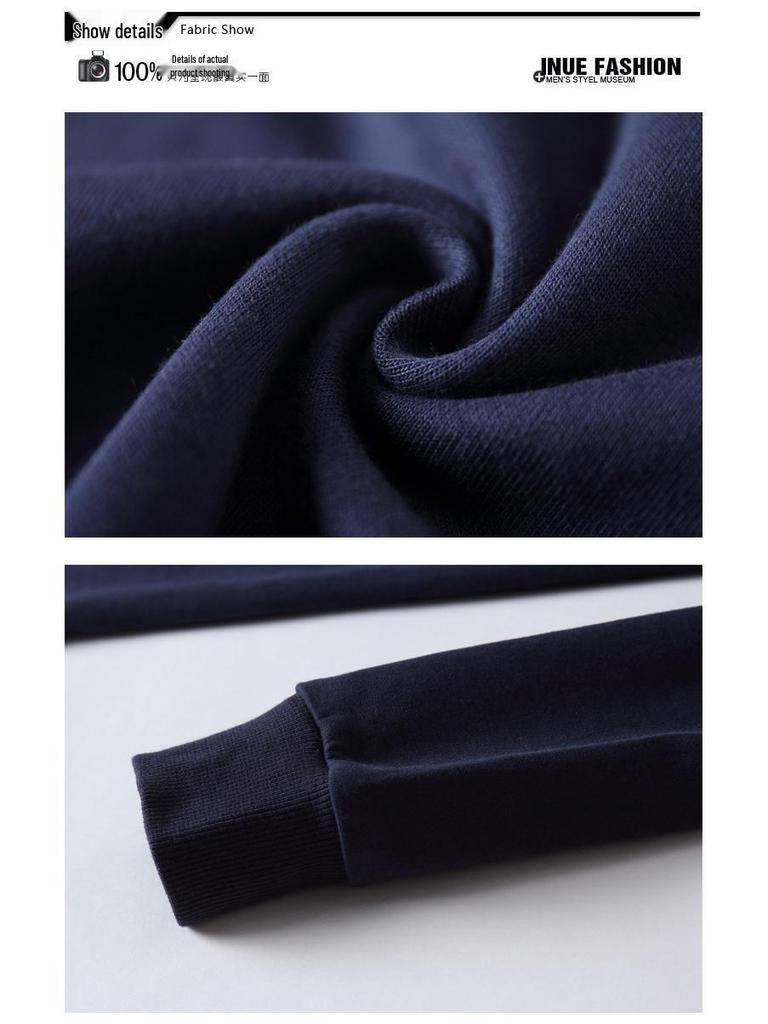 24 Jesień/Zima Plus Size Jednokolorowa Koszulka z Długim Rękawem i Kołnierzykiem Wykładanym dla Mężczyzn