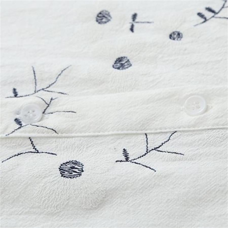 Embroidery Women Spring Summer Style Blouses Shirts Lady Casual Stand Collor Long Sleeve Tops