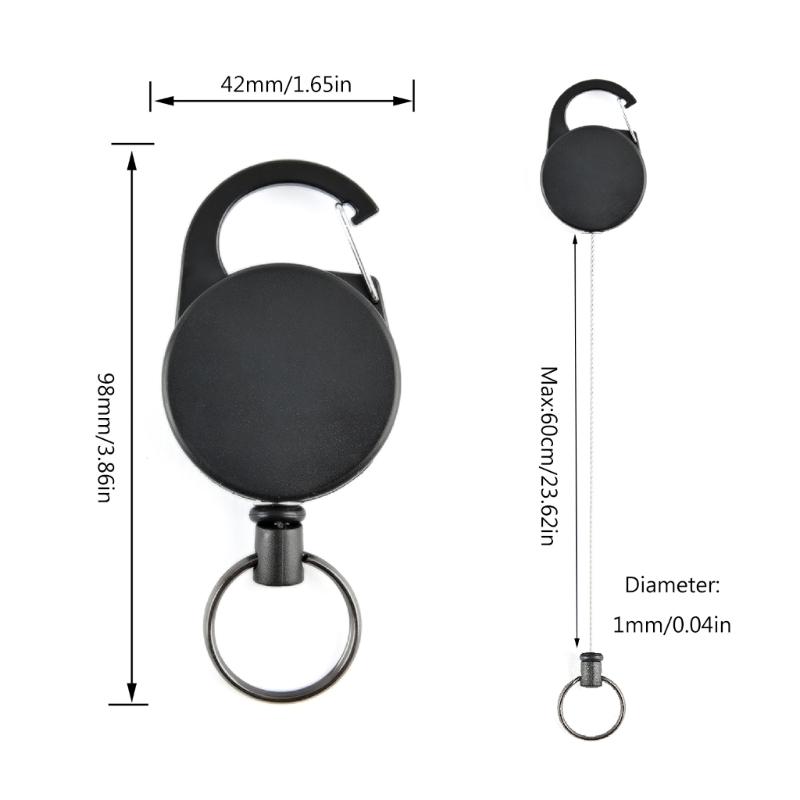 Anti-theft Retractable Keychain Extending Length 23'' Retractable Badges Holder