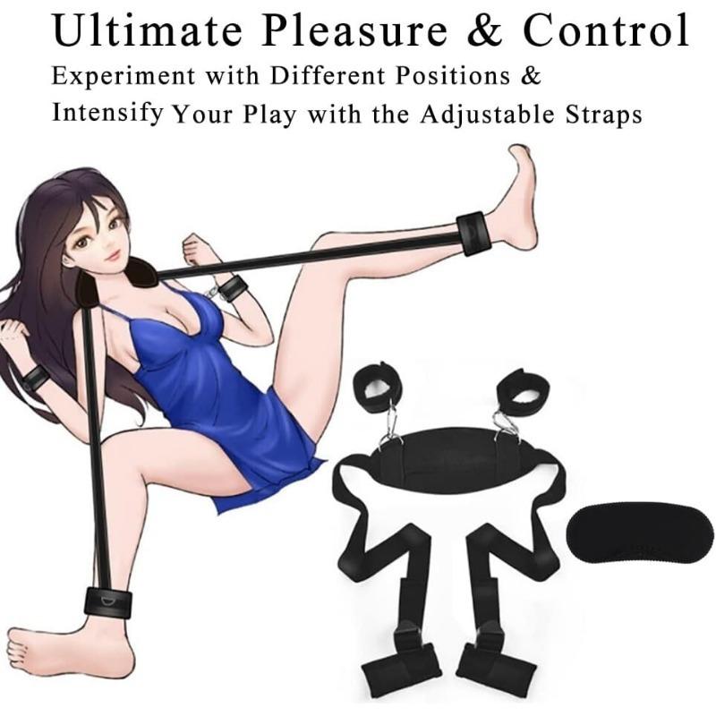 Sex Bondage Kit BDSM Sex Toys Wrist Leg Restraint Strap with Padded Hand  Ankle Cuffs for Women Adult Set for Bed with Blindfold