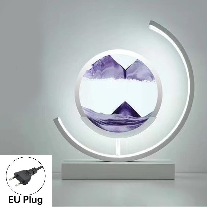 

Chinese Sand Style Flow Art Lamp Atmosphere Lighting Living Room Decor Bedroom Purple EU