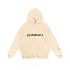 Unisex Oversized Hooded Sweatshirt With Flock Letter Print Soft Cotton Blend Warm Lined