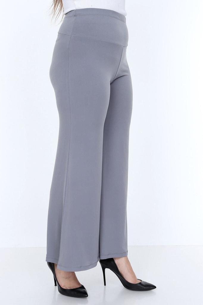 Damen Stil Übergröße Hose - Sandy Lange Palazzo Graue Hose