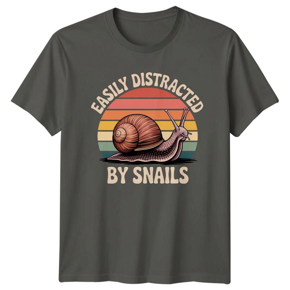 Easily Distracted By Snails TShirt Gastropod Wildlife S