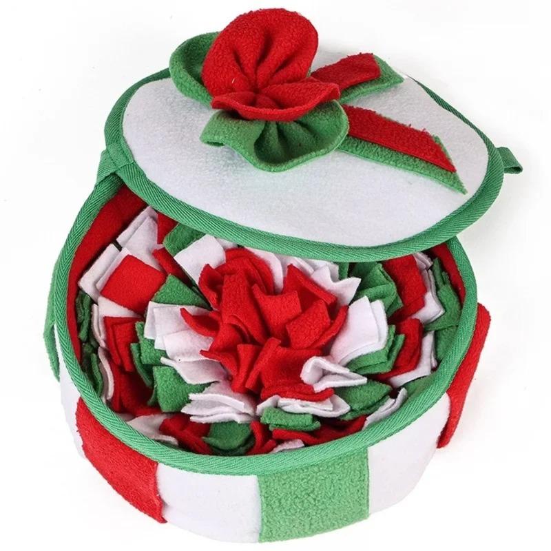 Dog Sniffing Mat Slow Food Box Hidden Food Puzzle Stress Relieving Toy Dogs Stress Release Training Carpet Pet Christmas Gift