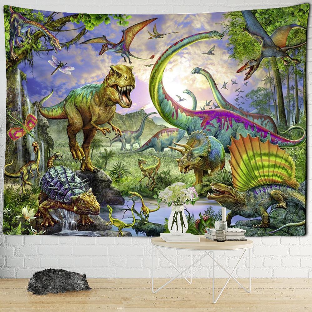 Dinosaur Age Tapestry Wall Hanging Abstract Art Animal Psychedelic Witchcraft Mystery Tapiz Dorm Home Decor