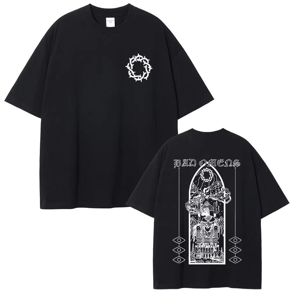 

Rock Band Bad Omens T Shirt Men Women Clothing Casual Vintage Oversized Tee Shirt Male Gothic Tshirts S