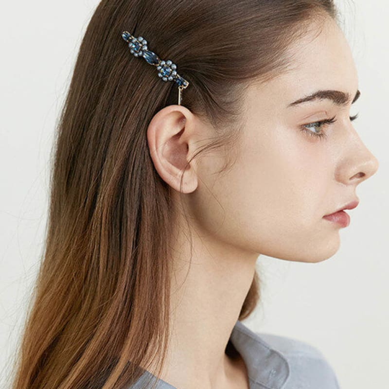 

Jean Paul Clarisse Flower Austrian Crystal Hairpin LFSL0289 IVORY