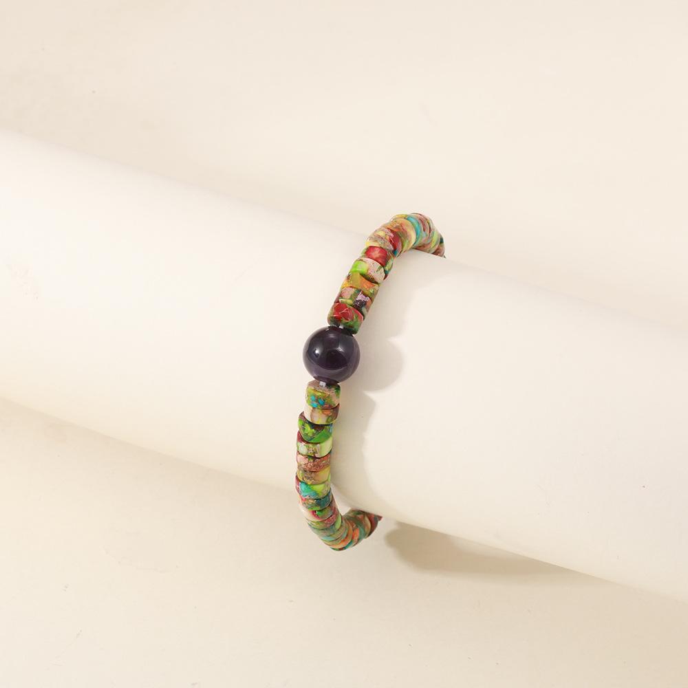 Elegant Cross-Border Imperial Stone and Amethyst Bead Bracelet