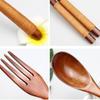 10PCS Natural Wooden Soup Spoon Elliptical Ergonomic Design Eco Friendly Tableware for Home Kitchen Cooking Dining