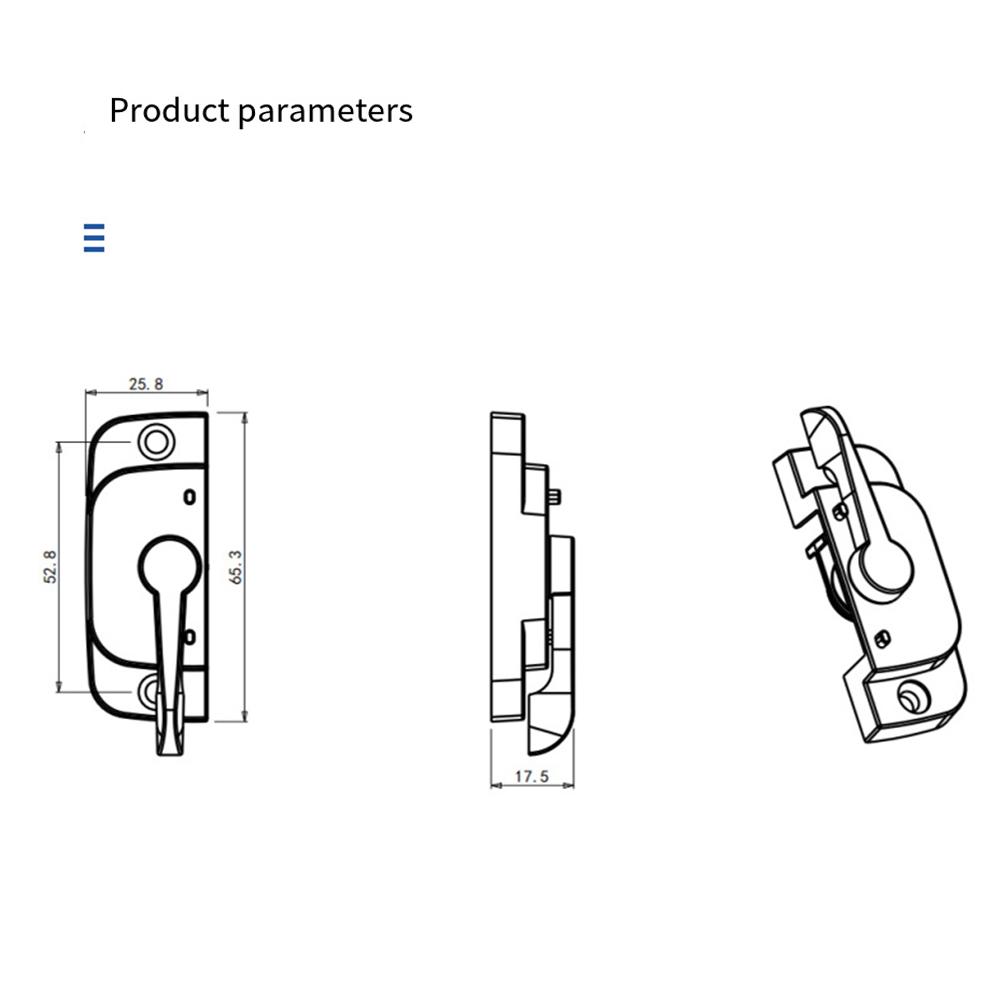 Weißes Schiebefenster Türschloss Zinklegierung Türsicherheitsschieber Fenster Türgriffschloss Einbruchsicheres Design Hardware Zubehör