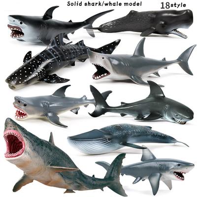 18 stylů Solidní simulace Model mořského života Velký bílý žralok Žralok Megalodon Velryba Žralok Tygr Žralok Modrá Velryba Hračky Ozdoby