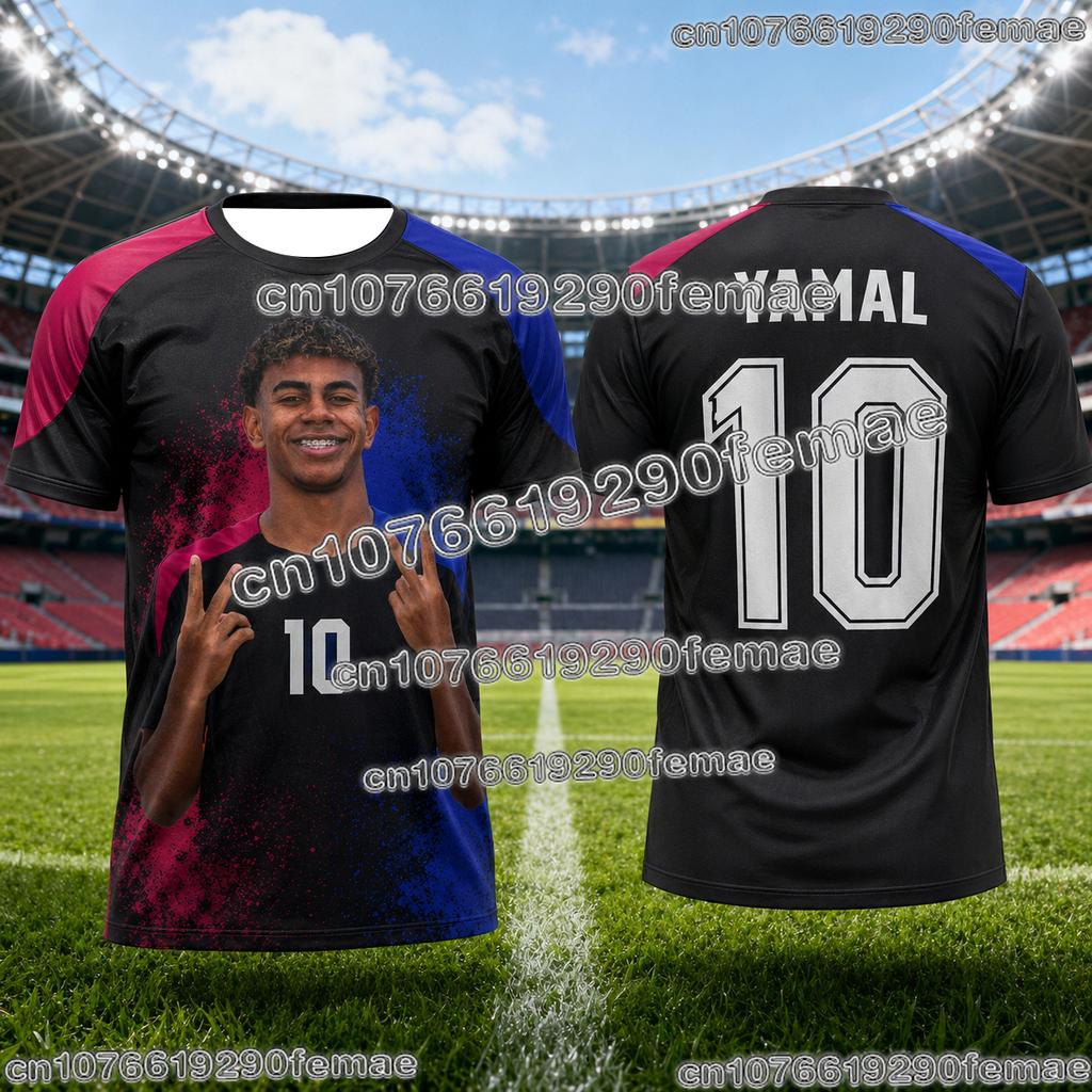 Camiseta de Fútbol Commemorativa Edición Fan Lamine Yamal Para Niños Secado Rápido Transpirable Camiseta de Fútbol Para Deportes Ropa de Exterior