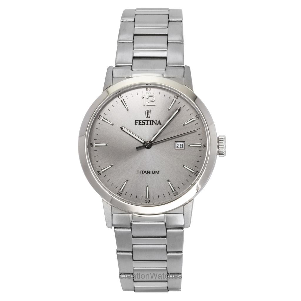 

Мужские часы Festina Titanium F20435-2 с серым циферблатом, кварцевые серый