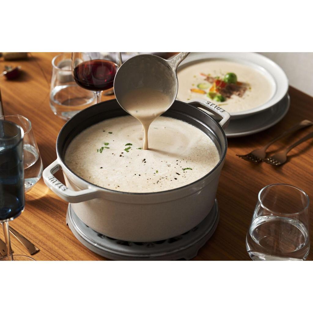 STAUB Cocotte Rotonda in Ghisa 28cm Tartufo Bianco