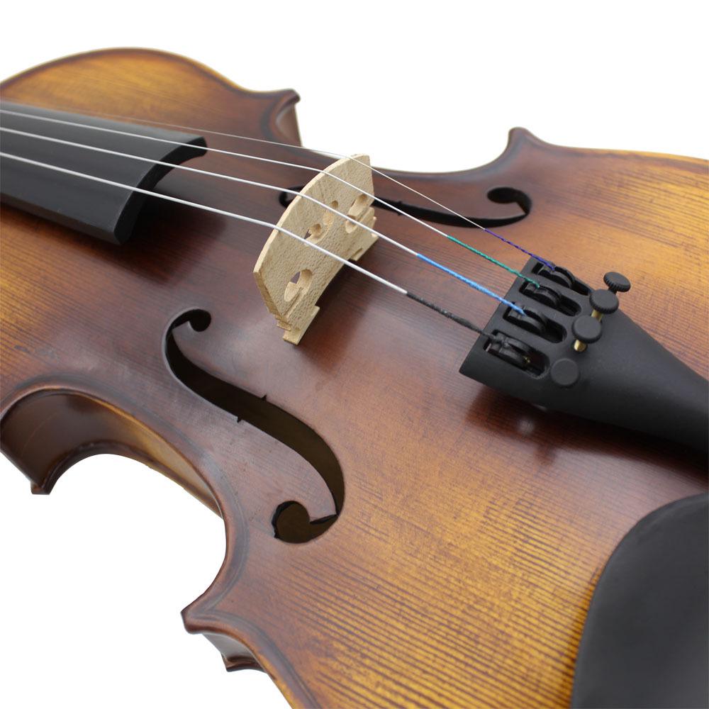Vintage Matte Spruce Solid Wood Violin 4/4 for Adult Beginners