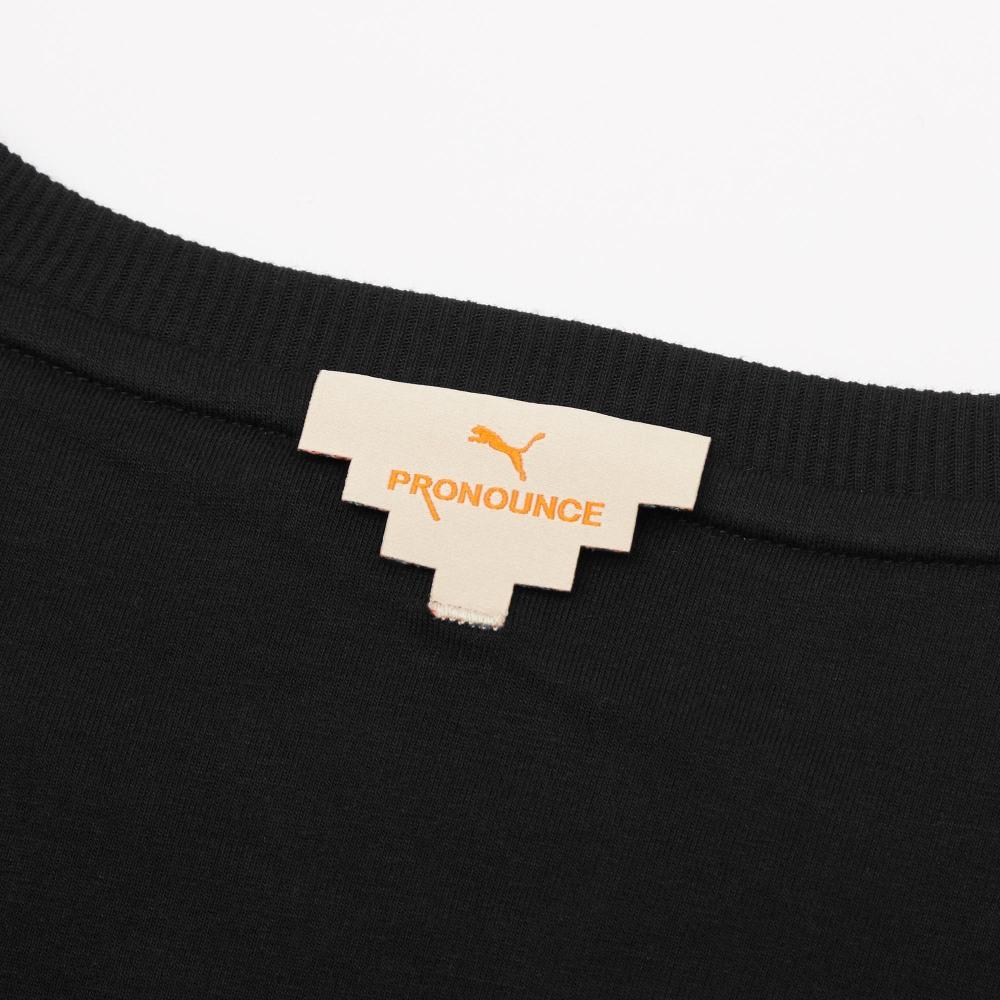 Puma X Pronounce Printed Back Round Neck Sports Short-Sleeve Dress Women Dress Black 532148-01