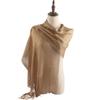 Bohemian Sheer Scarf With Shimmering Lurex Thread Lightweight Wrap Travel Beach UV Protection