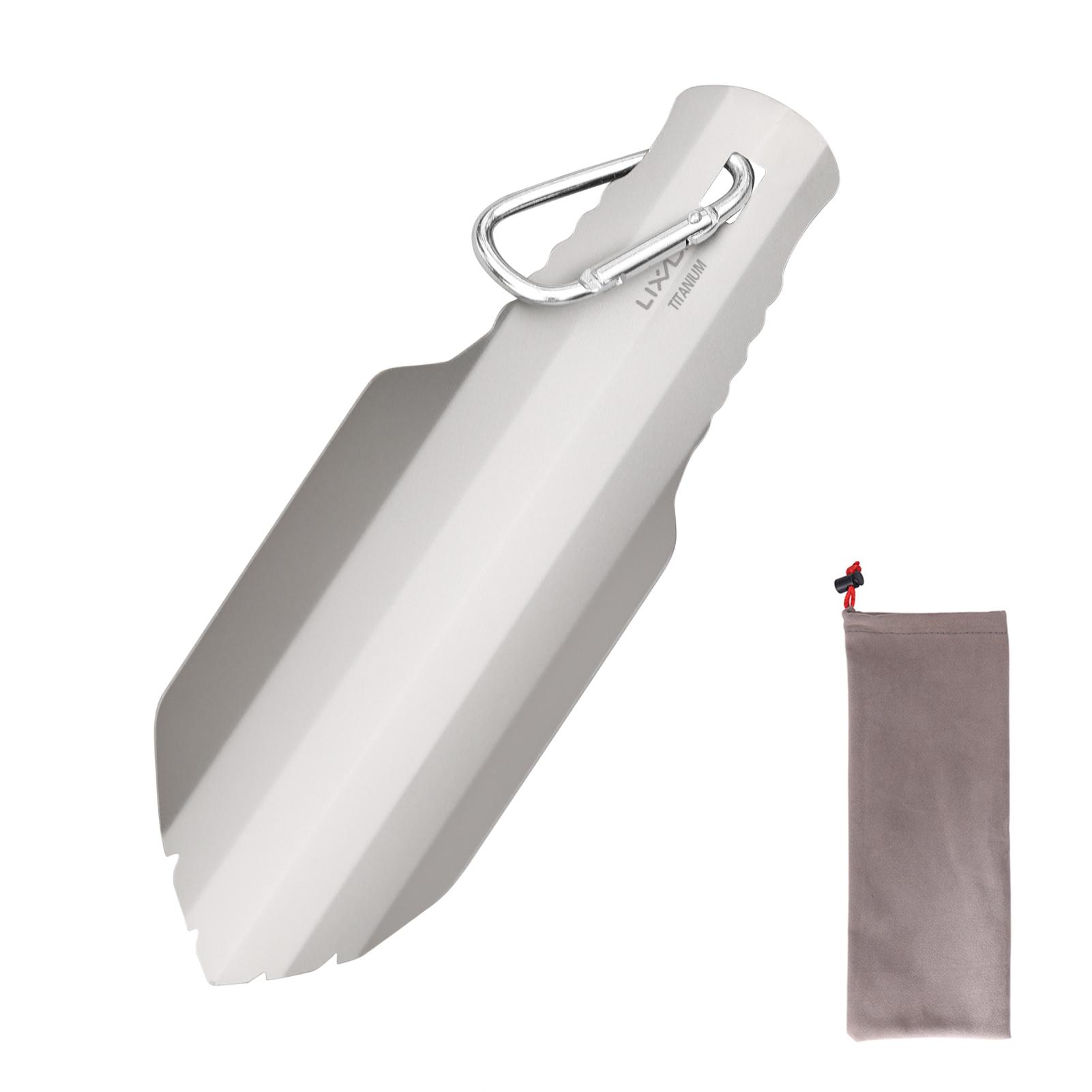

Lixada Titanium Garden Hand Shovel Outdoor Camping Hiking Backpacking Trowel with Clip Small shovel with clip