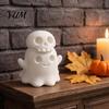 Small Halloween Collectibles 3D Printed Cute Ghost Skull Figurine, Stacked on Shelf Display Figurines Statue, Spooky Desktop Ornament, Fun Holiday
