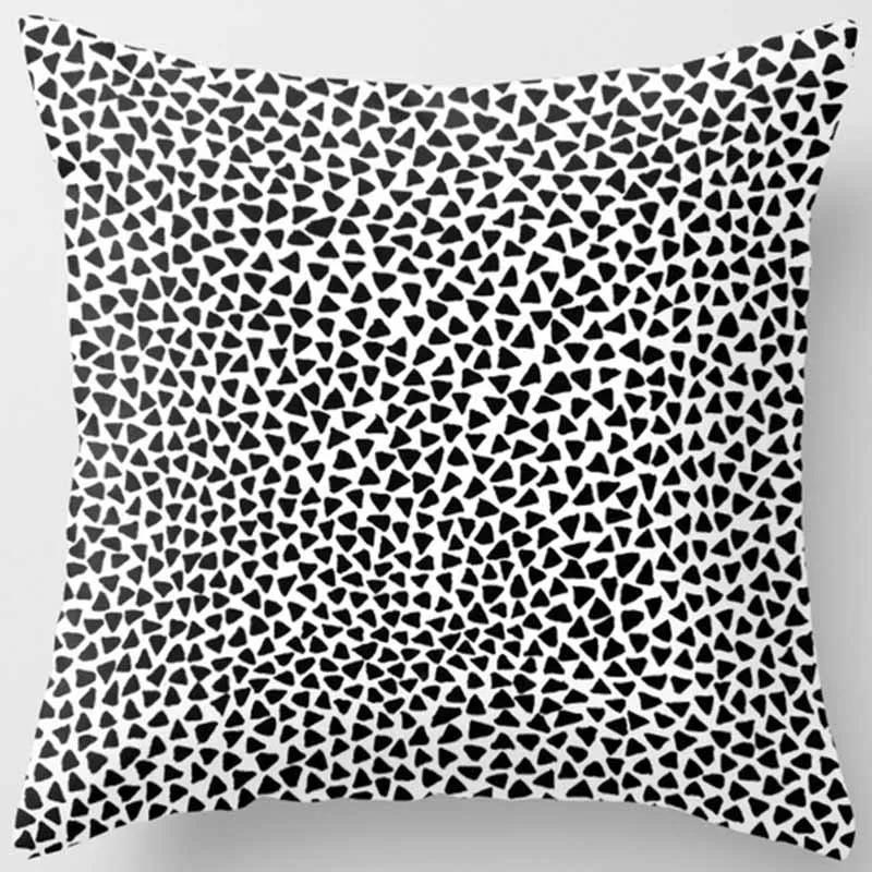 Black and White Abstract Geometric Pillowcase Creative Brushstrokes Ins Style Cushion Modern Simple Home Decoration Sofa Pillow