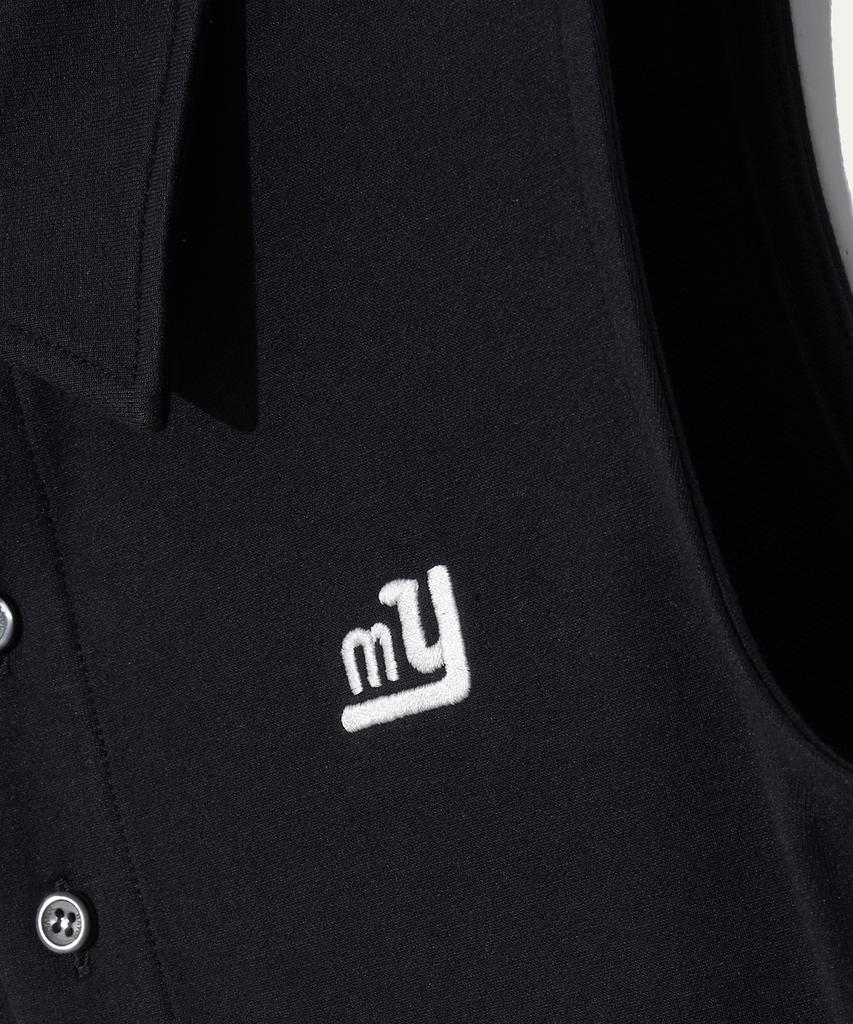 Mayol Logo Embroidered Pleated Dress_Black