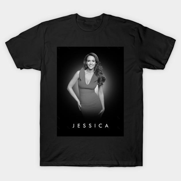 Men Black Print T-shirt Jessica Alba No-Cut Transfer Paper Print Cotton Tshirt 4XL чёрный