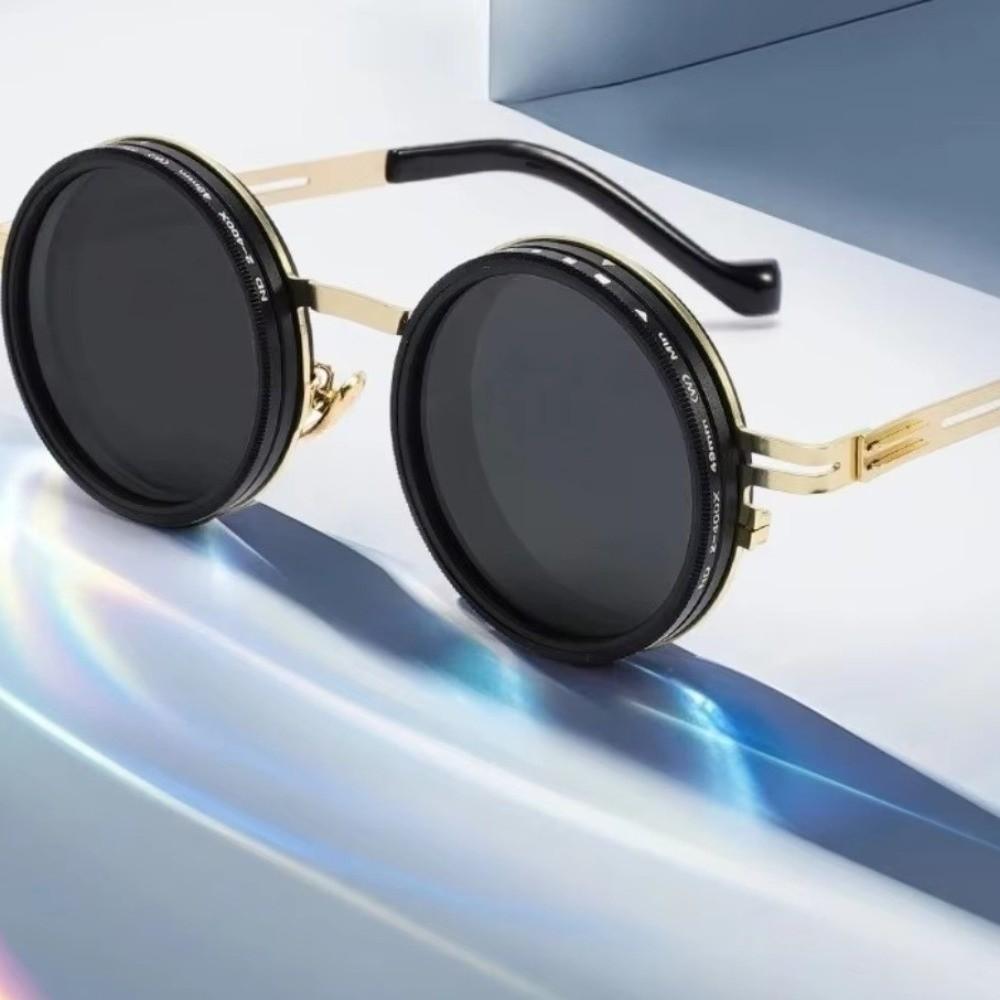 9 Level Dimming Fishing Sunglasses Round Anti-UV Glasses Clarity Polarized Sunglasses  Driving