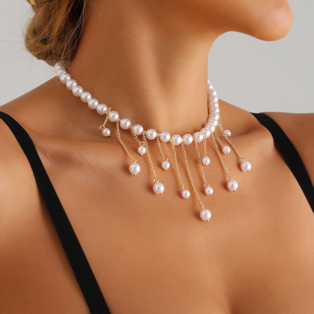 Jewelry, Temperament Handmade Beaded Necklace, Long Fringed Chain, Neck Chain, Necklace Necklace, Necklace Jewelry For Women