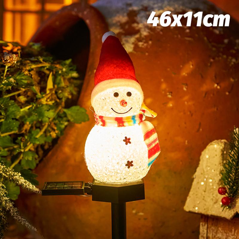 4/1pcs LED Christmas Snowman Solar Lights Cute Snowmans Outdoor Waterproof Light Garden Lawn Fence Lamps Holiday Party Decor