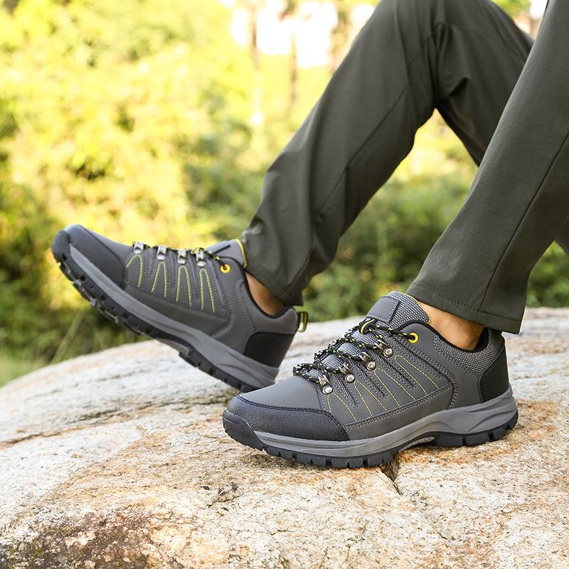 

Summer new hiking shoes platform comfortable tooling shoes manufacturers lace up round head men s outdoor sports shoes 39 серый