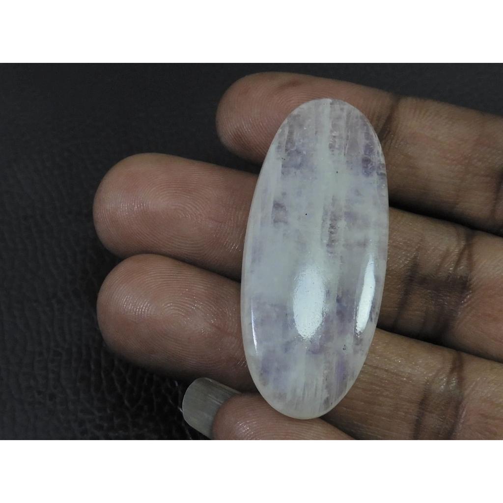 20X46X07 MM Natural Rainbow Moonstone Oval Cabochon Loose Gemstone 65Cts. C-1611