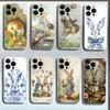 Cute P-Peter Rabbit Phone Case For iPhone 16,15,14,13,12,11 Plus,Pro,Max,XR,XS,X,Plus,SE,Mini Transparent Soft Cover