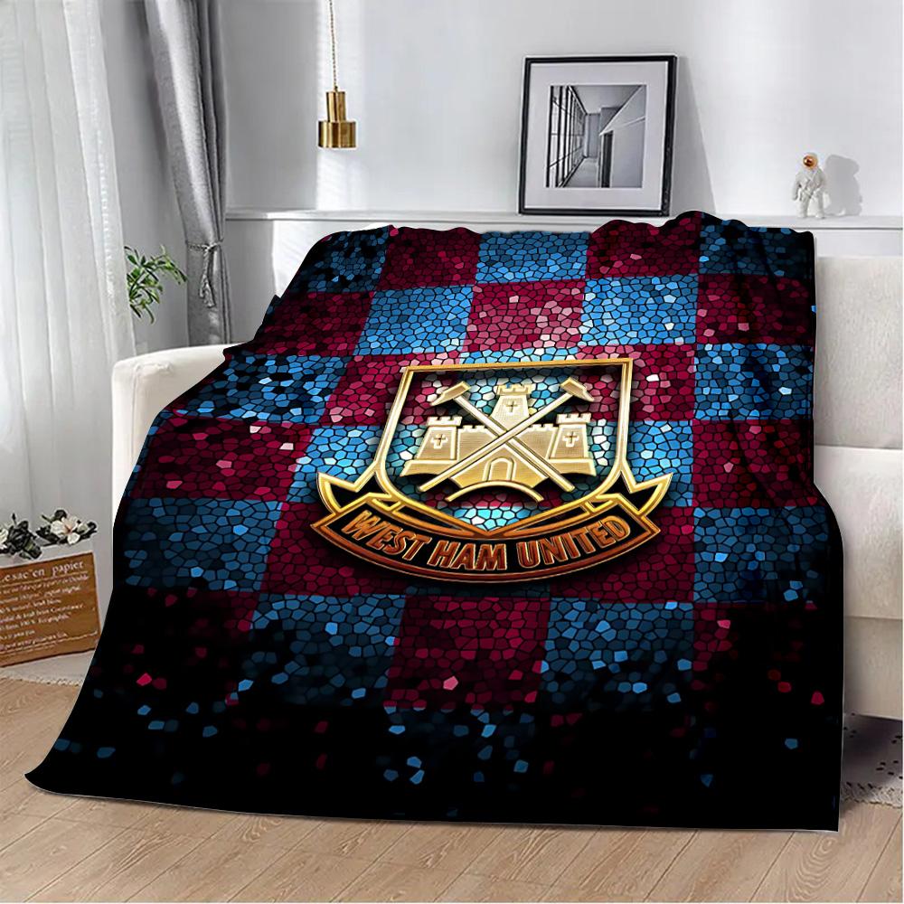Hams Uniteds F.C Printed Blanket Picnic Blankets Warm Blanket Soft and Comfortable W-Wests Blanket Home Travel Birthday