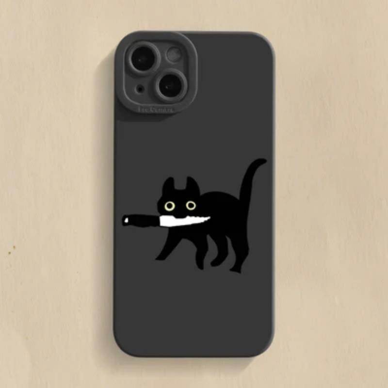 Mischievous Cat Silicone Phone Case For Samsung Galaxy S23 S22 Ultra S21 Plus S20 FE Note 20 A13 A23 A33 A53 A32 A52 A72 Cover
