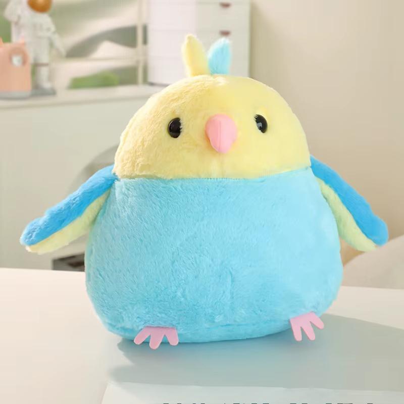 New High Quality Parrot Ball Animasl Throw Pillow Super Soft Dolls Candy Color Toys Girls Birthday Christmas Gifts Back Cushion