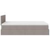 Ottoman Bed with Mattress Taupe 120x190 Cm Fabric