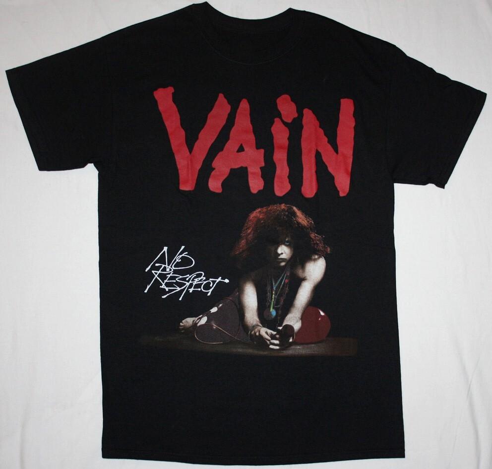 Vtg VAIN NO RESPECT Heavy Cotton Black T Shirt For Men All Size BL229 Unisex T-Shirt XL