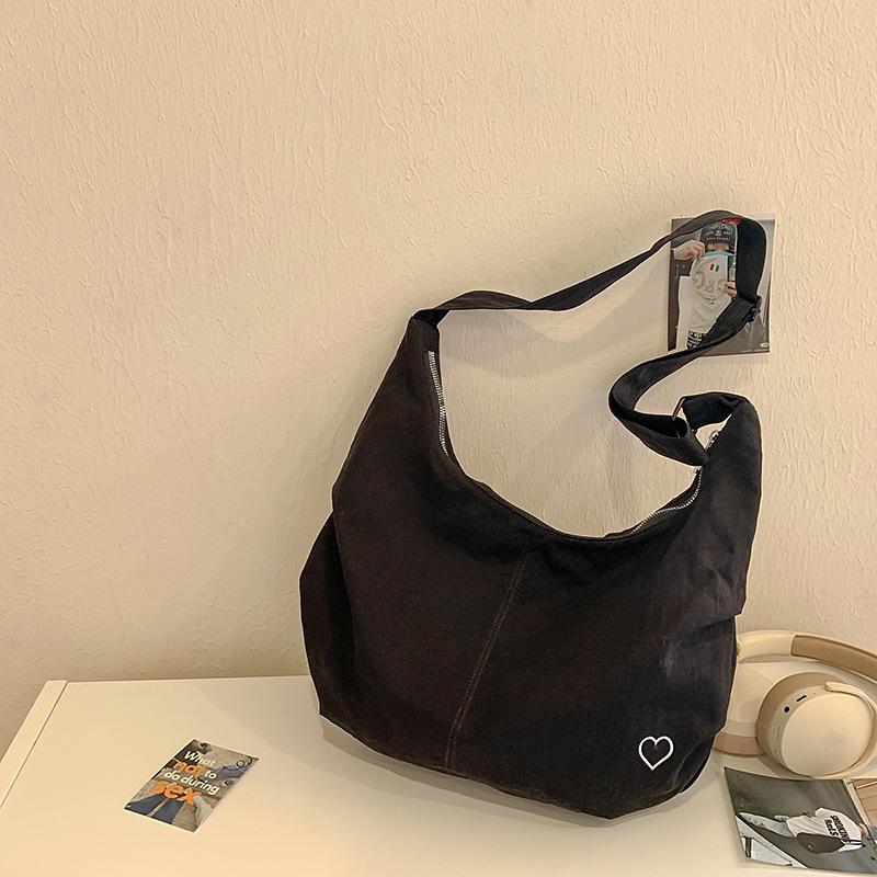 

Crossbody bag women s lightweight shoulder bag large capacity simple versatile backpack leisure sports commuter satchel чёрный