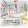 Clear PVC Pen Bag Pencil Case  Ins DIY Pattern, Pencil Pouch, Portable Pencil Bag, Pen Case for School & Office