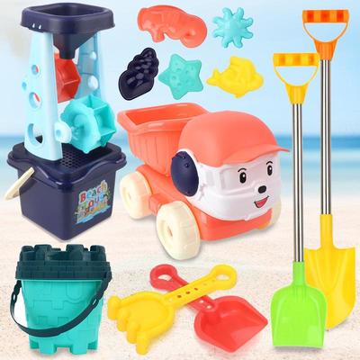 733# 19-Piece Cartoon Beach Toy Set for Kids - Sand Digging, Water Play, Role-Playing with Hourglass & Large Shovel
