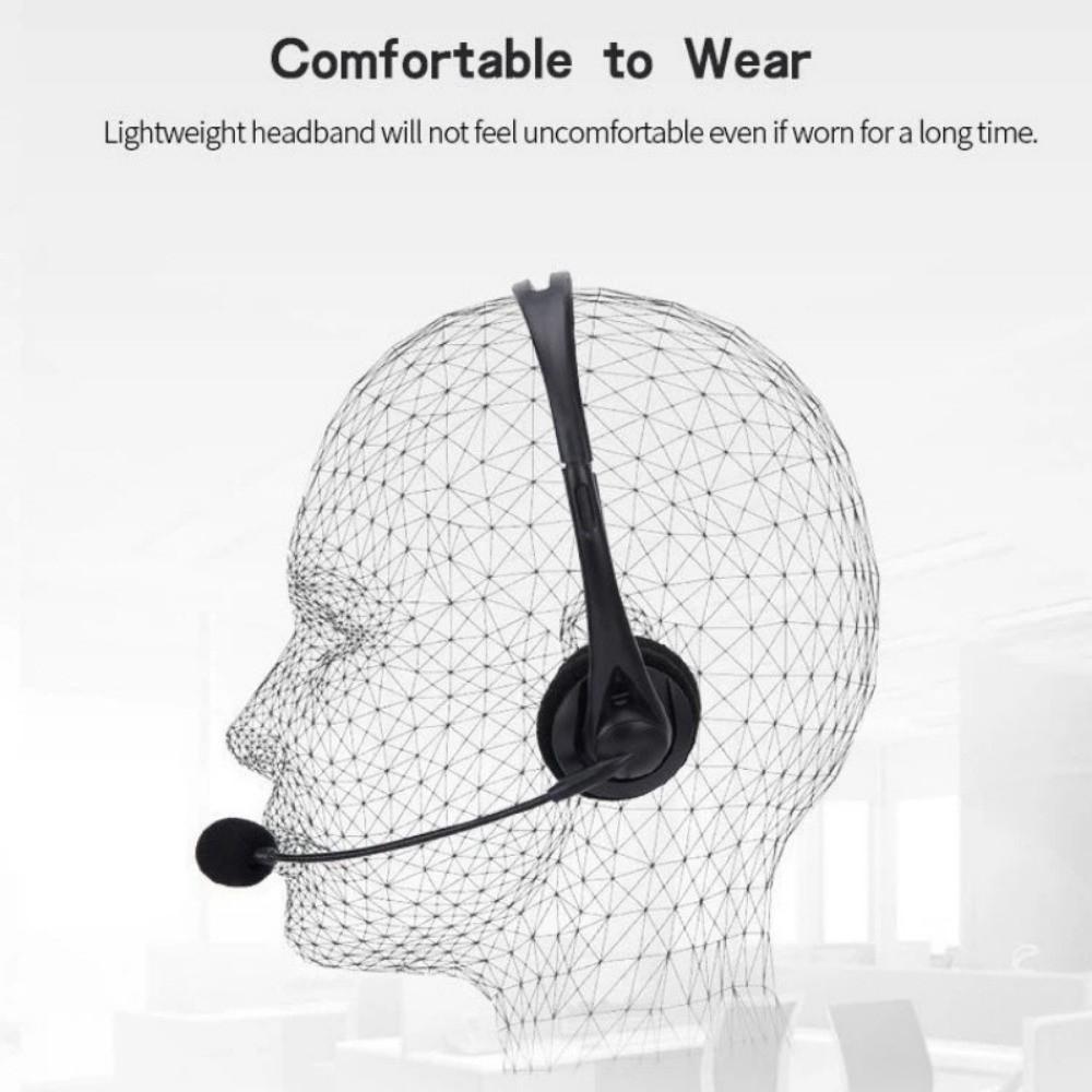 with Mic Business Headphones Wired Earphones Universal Call Center Headset  Call Headphones