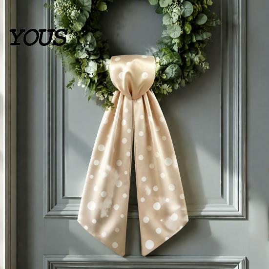 Gift Wrapping Decorative Bows Christmas Wreath Ribbon Bow Tie, Hanging Ornament, Farmhouse Garland Wall Ornaments Bowknot for Holiday Home Garden